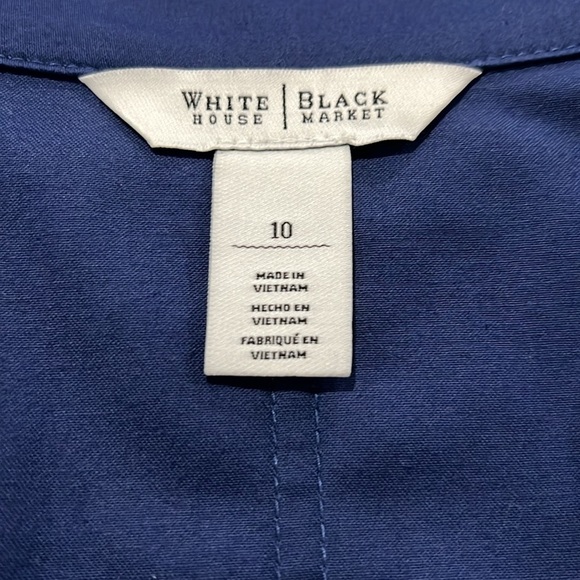 White House Black Market Blue Trench Coat - Picture 8 of 11